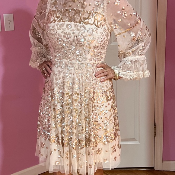 Needles and Thread sequence dress knee length size 8 - Picture 4 of 11